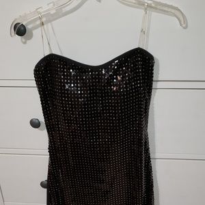 Junior short black dress